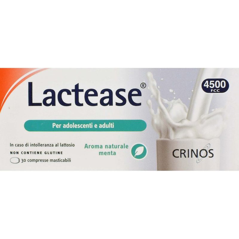 Lactease 4500 utile per la digestione del lattosio 30 compresse masticabili gusto menta-1