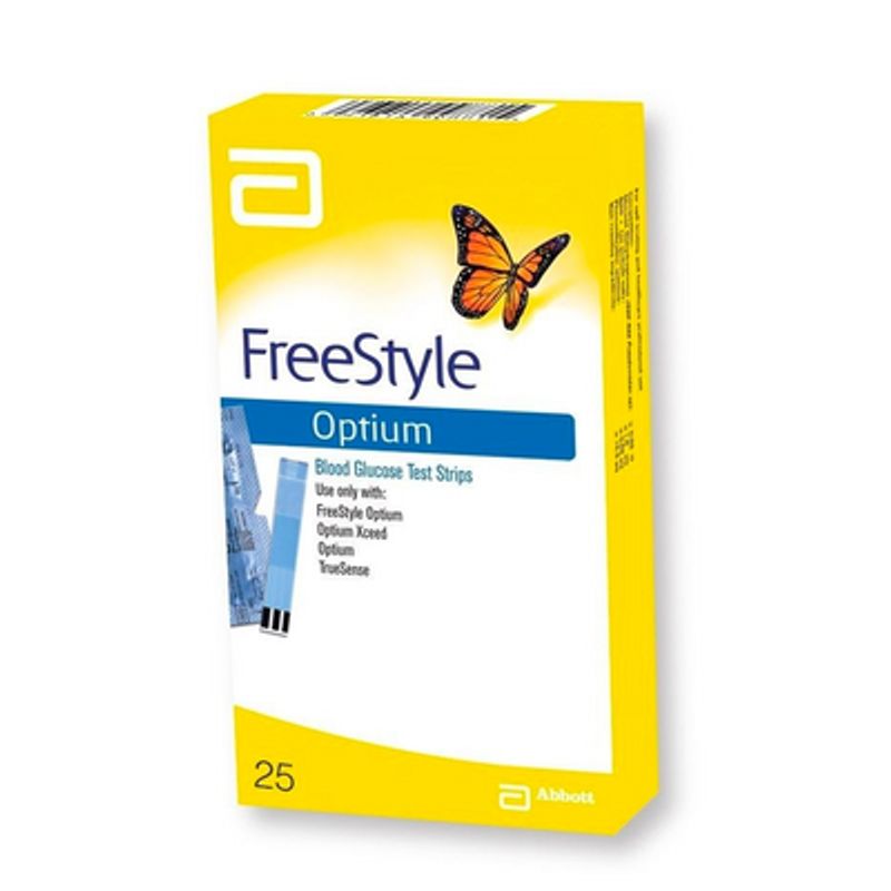 FreeStyle Optium Strisce Monitoraggio della glicemia 25 strisce-1