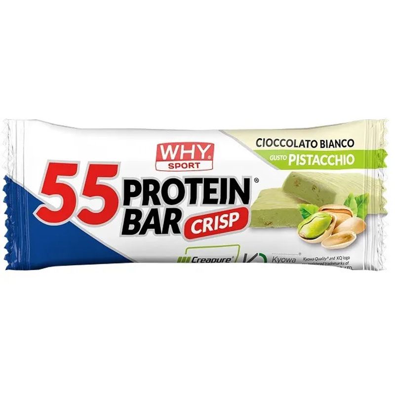 Why Sport Barretta Proteica 55 Cioccolato Bianco e Pistacchio 55g-1