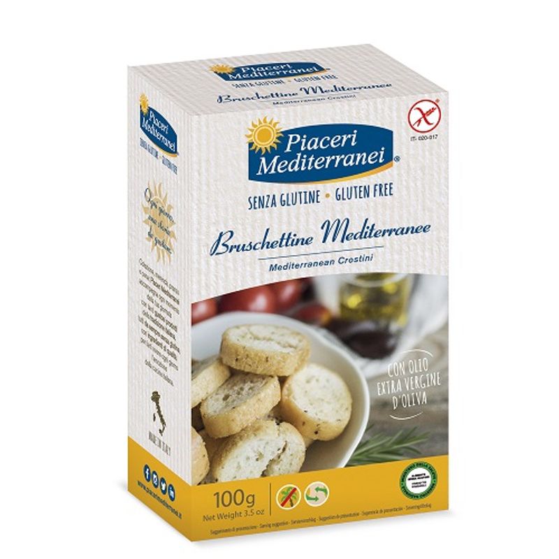 Piaceri Mediterranei Bruschettine Mediterranee Senza glutine 100g-1