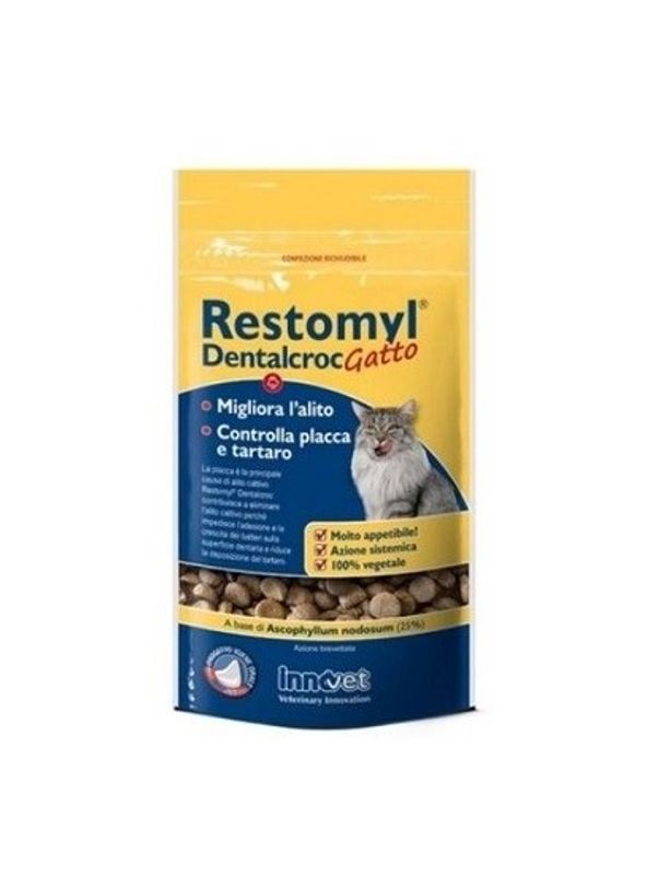Innovet Restomyl Dentalcroc Gatto alitosi placca e tartaro 60gr-1