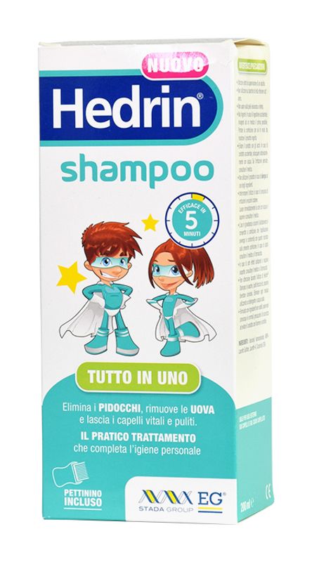 EG Hedrin Shampoo Tutto in uno Trattamento antipediculosi 200ml-1