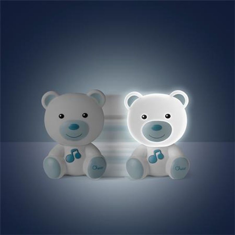 Chicco First Dreams Orsetto Dreamlight Luce notturna musicale azzurra 0+ mesi-2