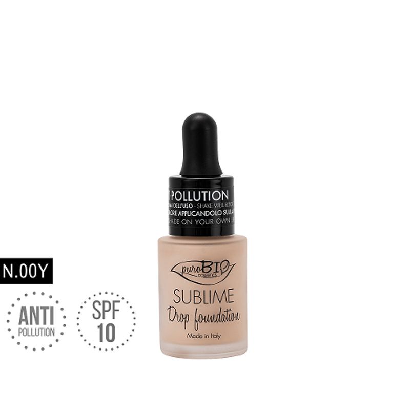 PuroBio Sublime Fondotinta Fluido SPF10 anti-inquinamento n.00Y 15ml-1