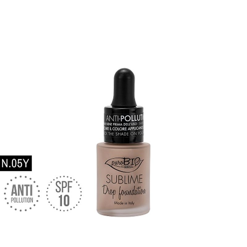 PuroBio Sublime Fondotinta Fluido SPF10 anti-inquinamento n.05Y 15ml-1