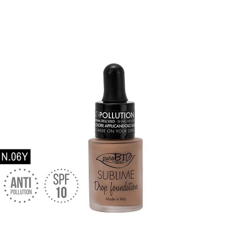 PuroBio Sublime Fondotinta Fluido SPF10 anti-inquinamento n.06Y 15ml-1