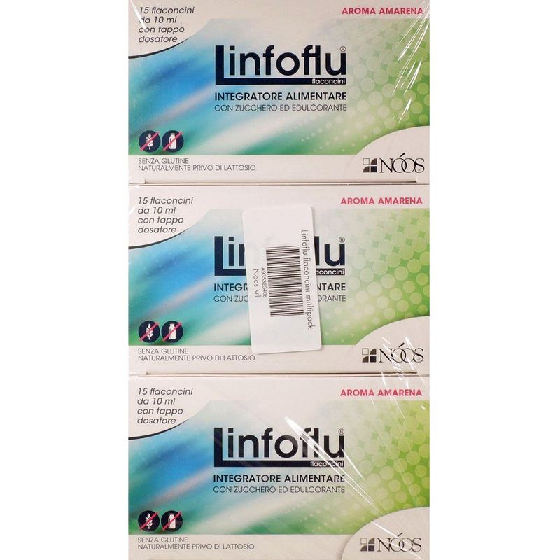 Linfoflu Vitamine e Minerali gusto Amarena MULTIPACK 6 confezioni da 15 flaconcini-0