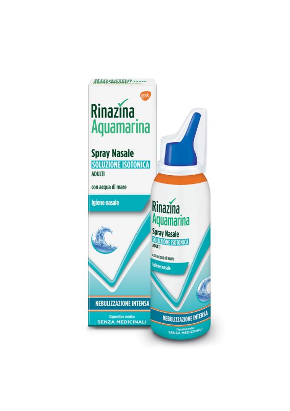 Rinazina Aquamarina Soluzione Isotonica Acqua di Mare nebulizzazione Intensa spray nasale 100ml-1