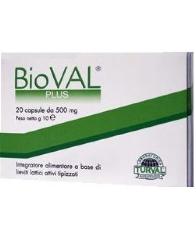 Bioval Plus per l'equilibrio della flora intestinale 20 capsule-1
