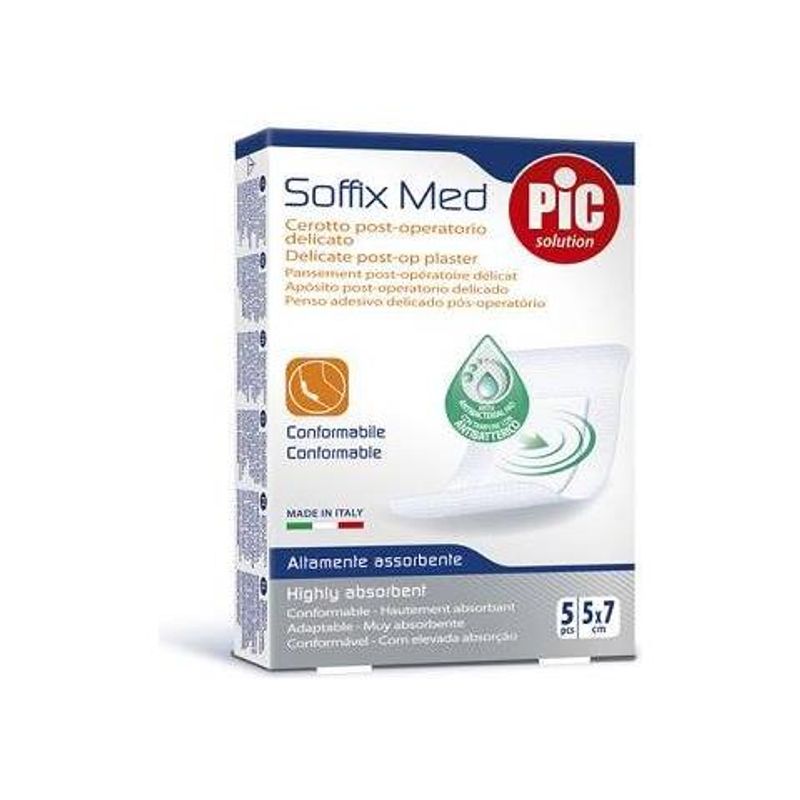 Pic Solution Soffix Med Cerotto post-operatorio delicato 5x7cm 5 pezzi-1