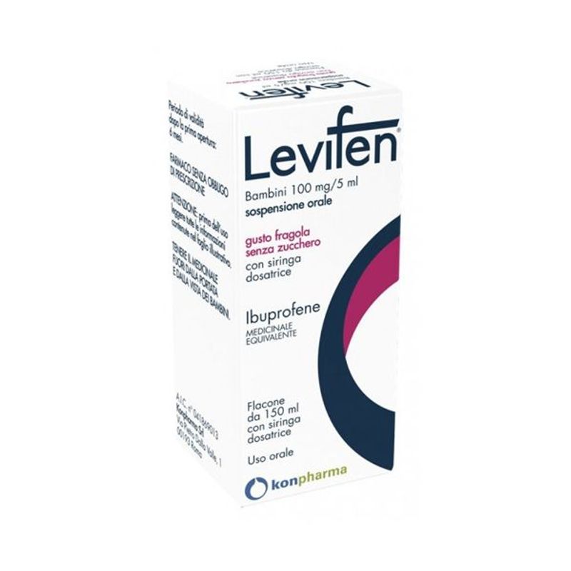 Levifen Ibuprofene gusto Fragola flacone 150ml-1