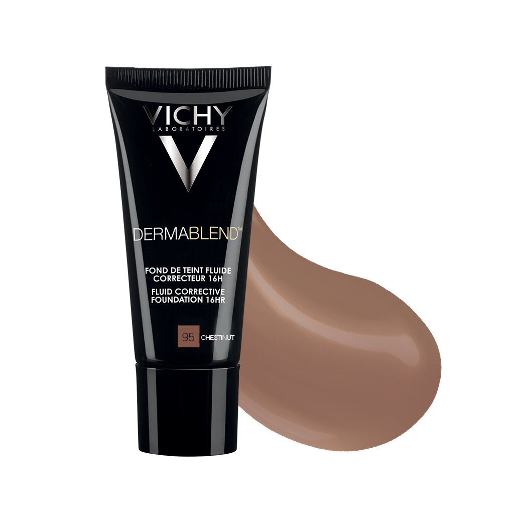 Vichy Dermablend Fondotinta fluido correttore 16H tonalità 95 Chestnut 30ml-2