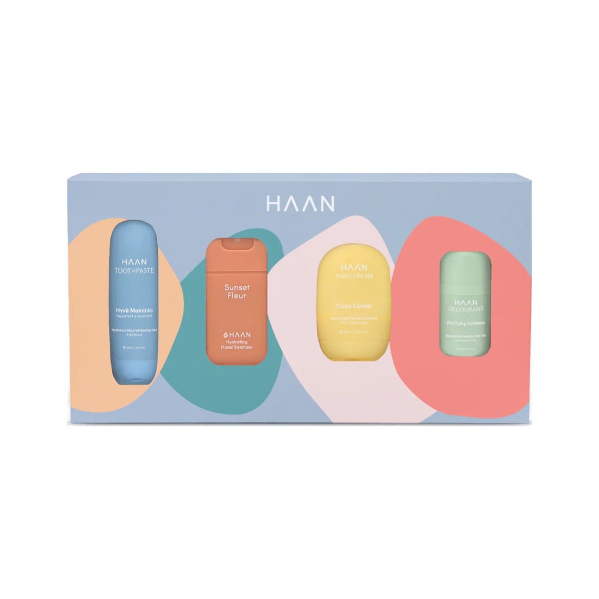 Haan Great Joyful Cofanetto Dentifricio 50ml + Igienizzante Mani 30ml + Crema Mani 50ml + Deodorante-1