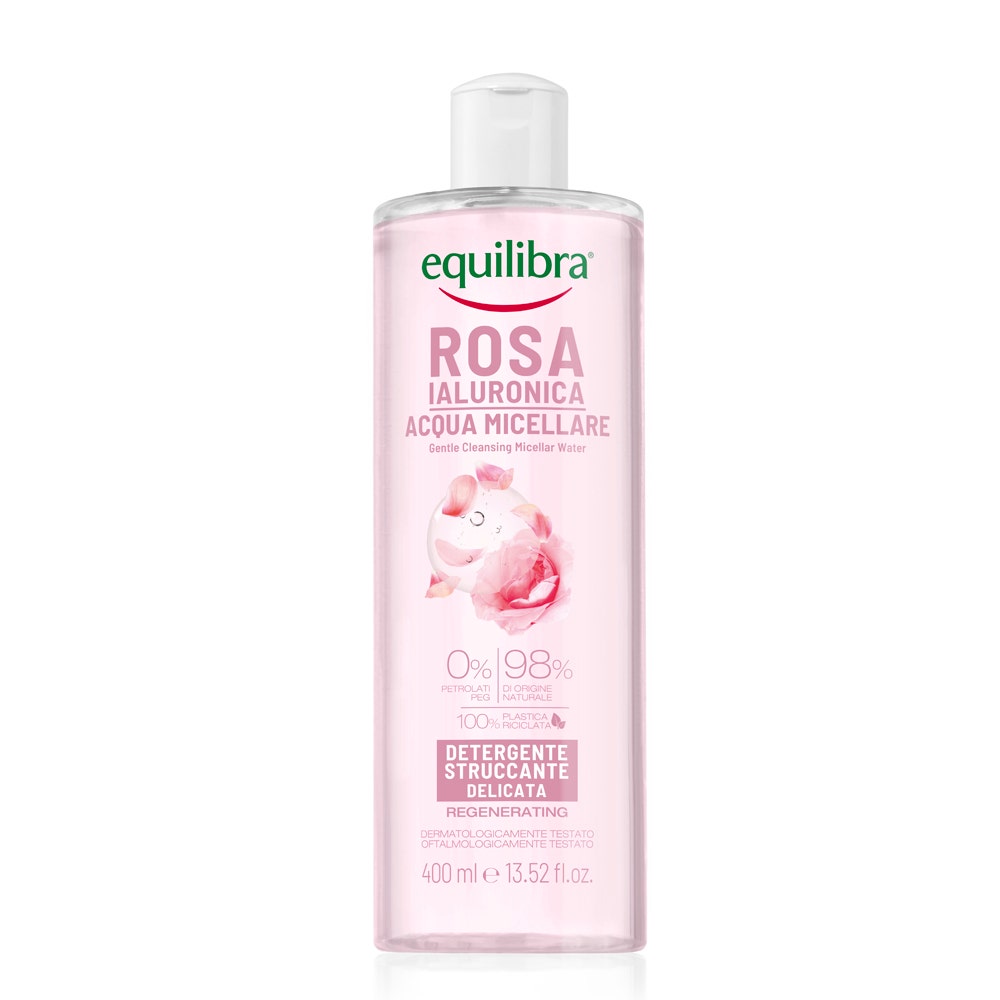 Equilibra Rosa Ialuronica Acqua Micellare Detergente/Struccante Delicata 400ml-1