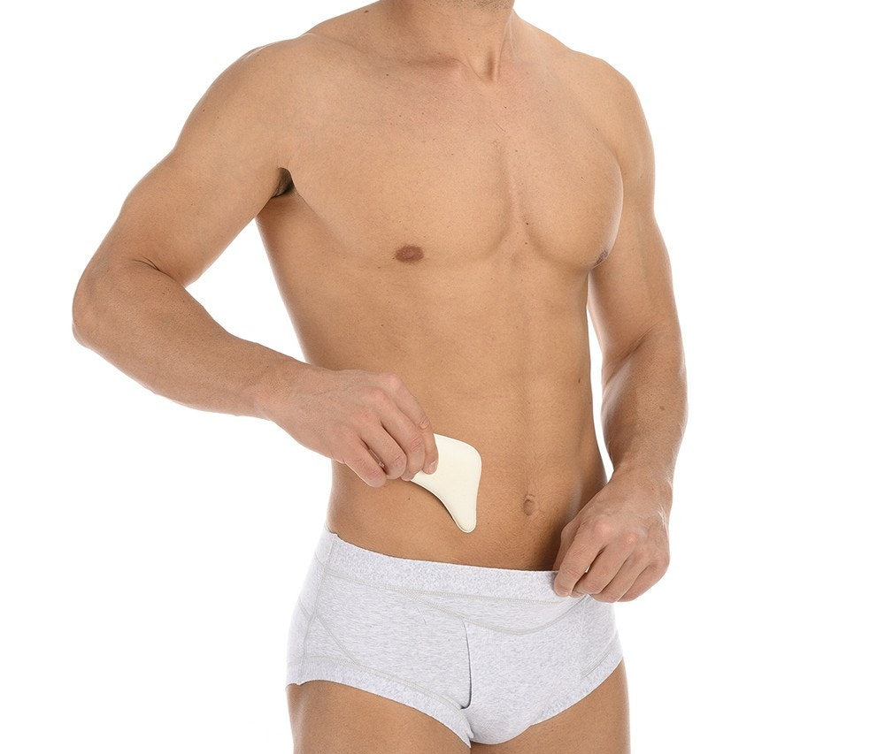 Scudotex Slip Contenitivi Grigio Vita Bassa Con 2 Pelotte Anatomiche In Gomma Taglia 5-1