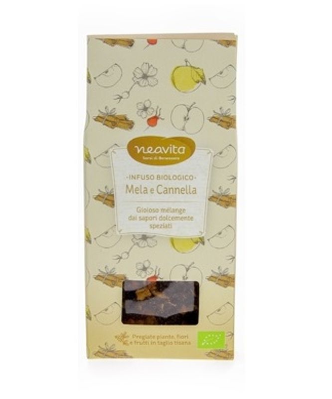 Neavita Mela e Cannella infuso biologico ricarica 100g-0