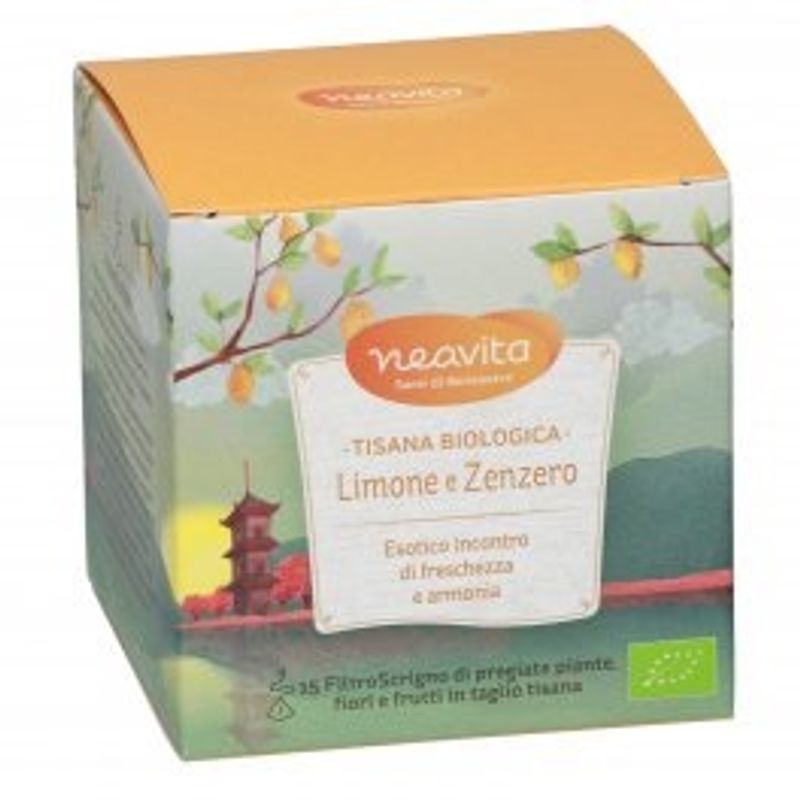Neavita Limone e Zenzero tisana biologica 15 filtroscrigno-0