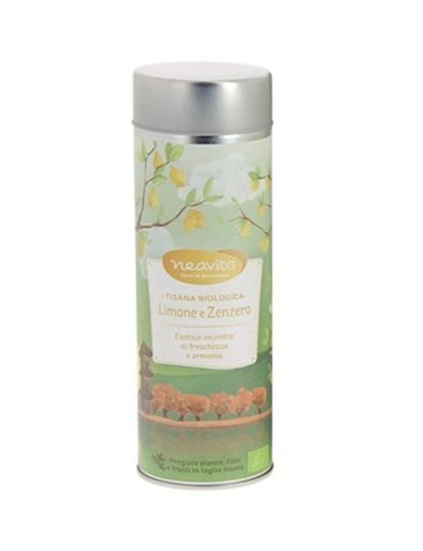 Neavita Limone e Zenzero tisana biologica 80g silver tin-0