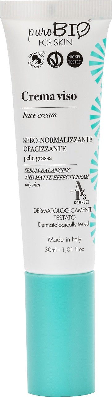 PuroBio Crema Viso sebo-normalizzante opacizzante 30ml-1
