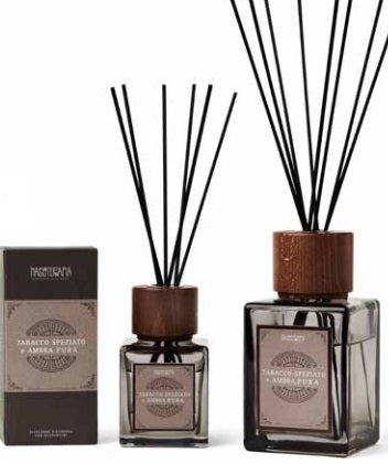 Nasoterapia Tabacco Speziato e Ambra Pura Diffusore d'essenza con bastoncini 200ml-1