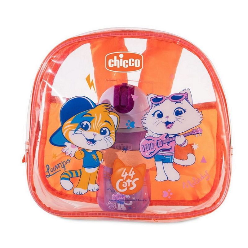 Chicco Cat Backpack Zainetto 44 Gatti+ Tazza Sport Rosa 18m+-0