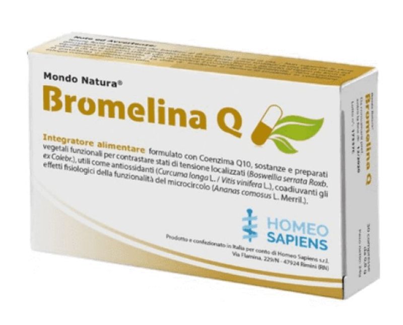 Bromelina Q Mondo natura integratore alimentare 30 compresse-1