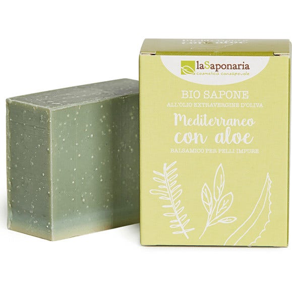 La Saponaria Bio Sapone Mediterraneo Con Aloe 100g-1