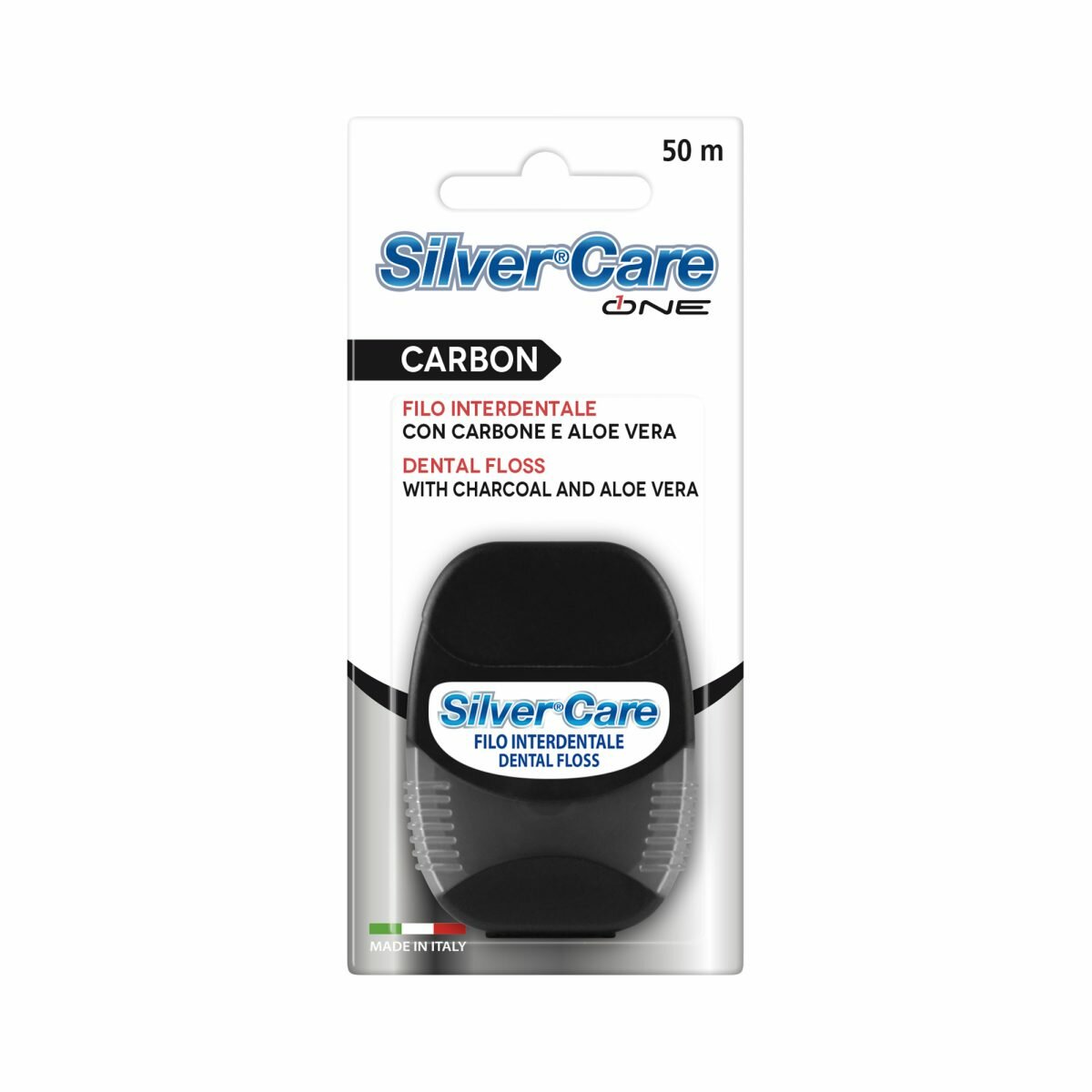 Silvercare Filo Interdentale Carbone Attivo 50m-2