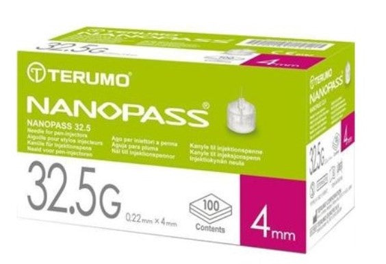 Terumo Nanopass Ago Per Iniettori a Penna G32.5 4mm 100 Pezzi-1