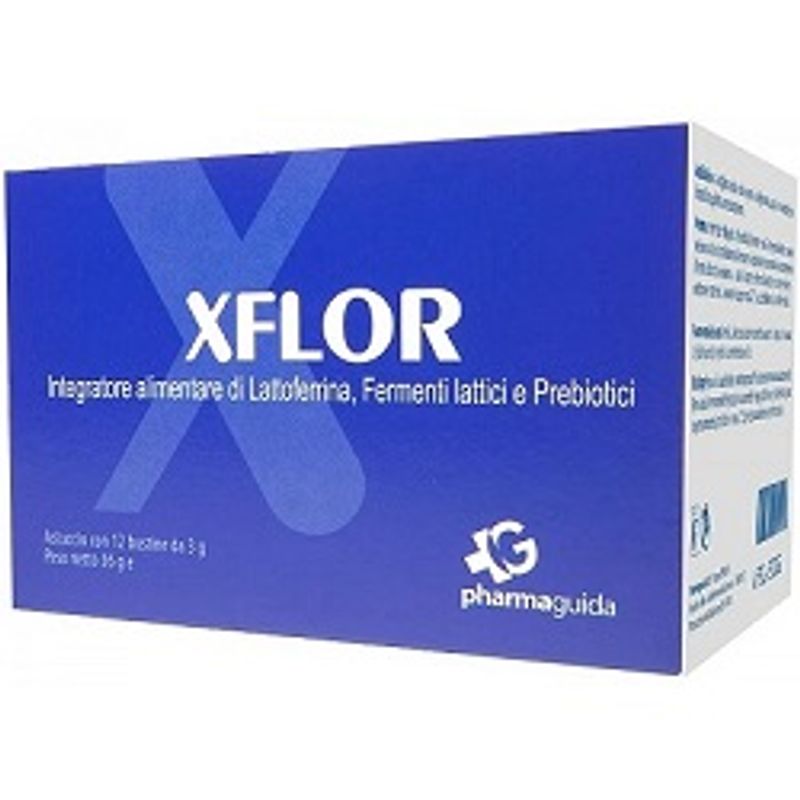 XFlor integratore alimentare di Lattoferrina Inulina e fermenti lattici 12 bustine-1