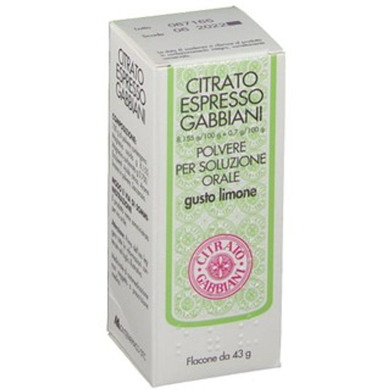 Citrato Espresso Gabbiani soluzione per polvere orale Gusto Limone 43g-1