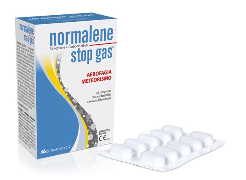 Normalene Stop Gas utile per aerofagia e meteorismo 40 compresse-1