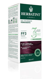 Herbatint Tinta per Capelli Gel Colorante Permanente 3Dosi FF3 Prugna 300ml-2