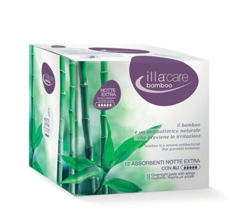 Illacare Bamboo Notte Extra 12 Assorbenti Con Ali-1