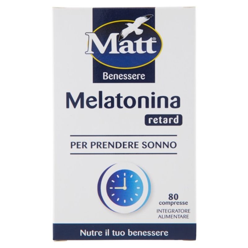 Matt Melatonina Retard per il benessere del sonno 80 Compresse-1