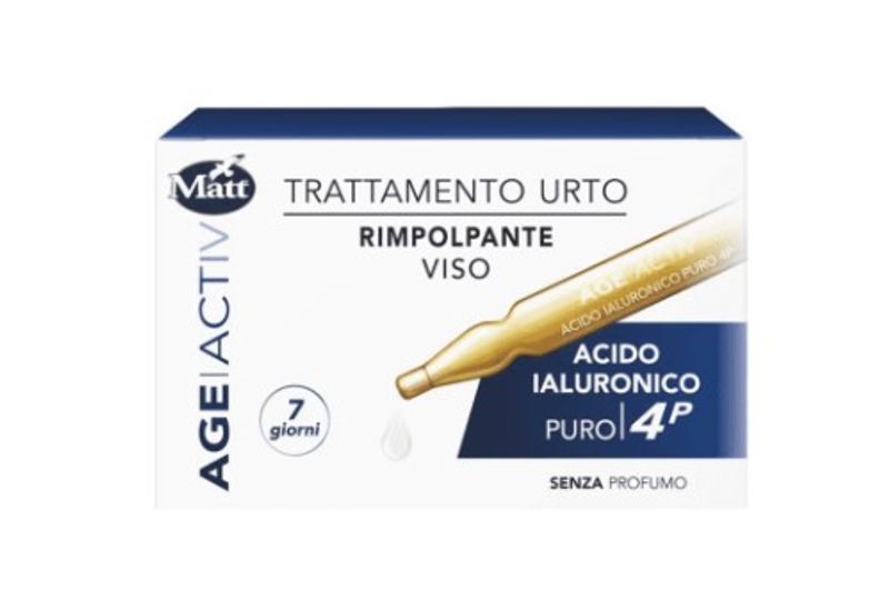 Matt Age Activ Trattamento Urto Acido Ialuronico Puro 4P Rimpolpante Viso 7 Fiale da 2ml-1