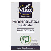 Matt benessere Fermenti Lattici Masticabili per il benessere della flora batterica 24 Compresse Gust-1