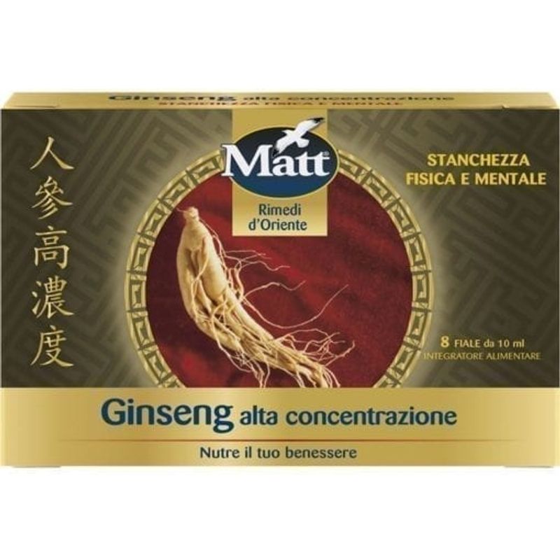 Matt Rimedi D'Oriente Ginseng Alta Concentrazione per stanchezza fisica e mentale 8 Fiale-1