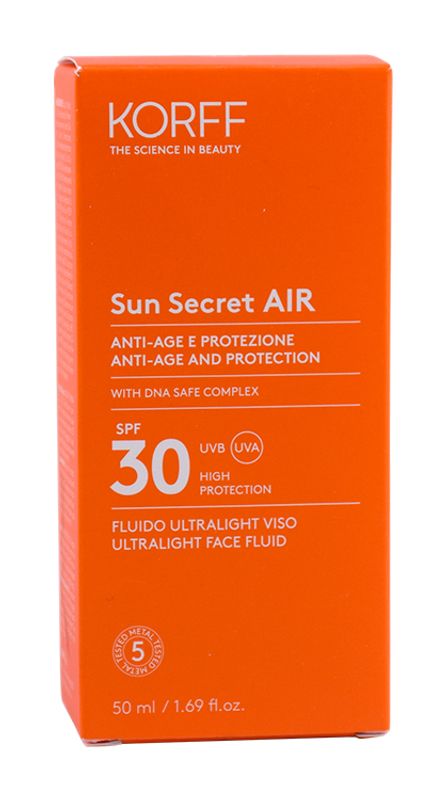 Korff Sun Secret AIR SPF30 Fluido Ultralight Viso 50ml-1
