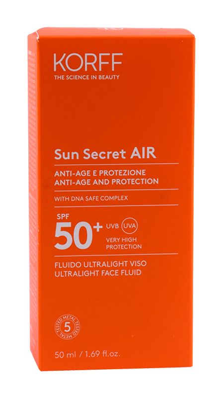 Korff Sun Secret AIR SPF50+ Fluido Ultralight Viso 50ml-1