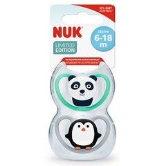 Nuk Succhietto Space Silicone Monochrome 6-18 Mesi 2 Pezzi-1