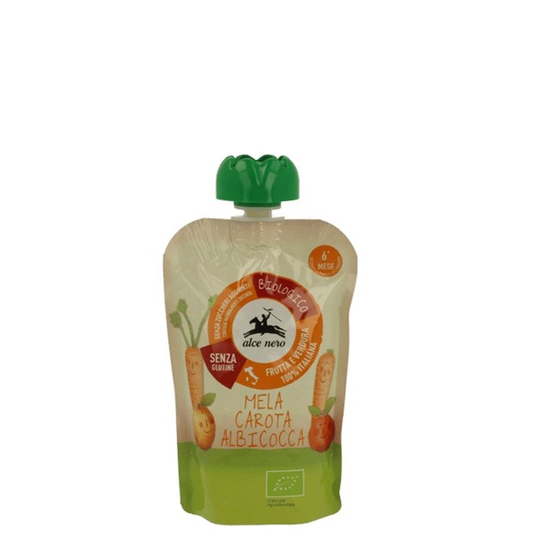 Alce Nero Purea Mela, Carota E Albicocca 100g-1