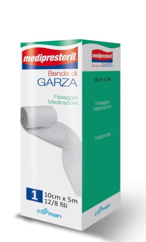 Medipresteril Benda Di Garza fissaggio medicazioni 10cmx5m 1 pezzo-1