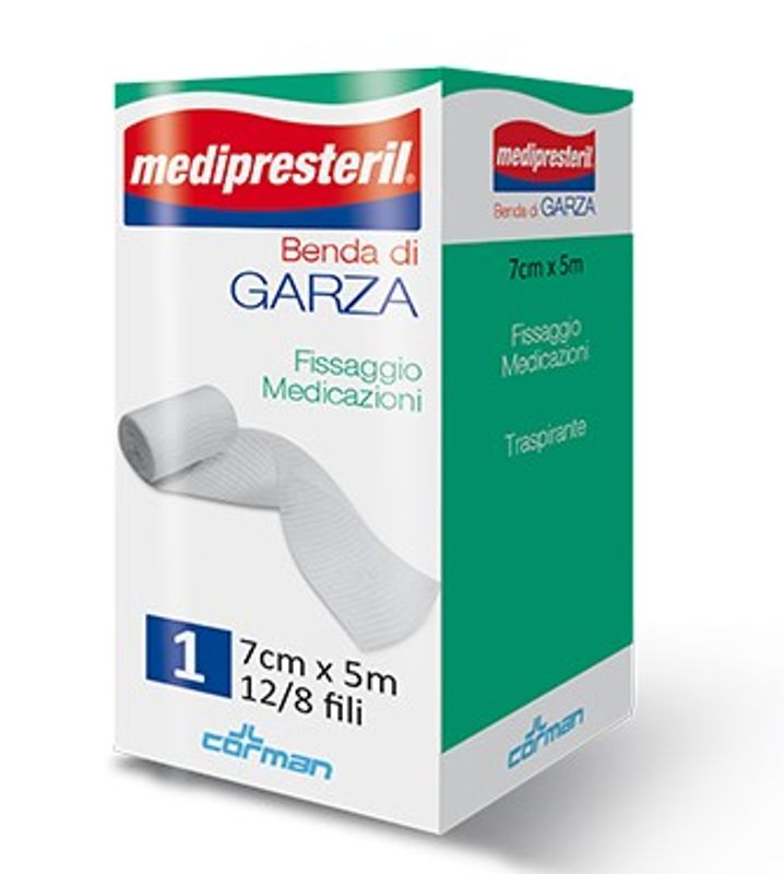 Medipresteril Benda Di Garza per fissaggio medicazioni 7cmx5m-1