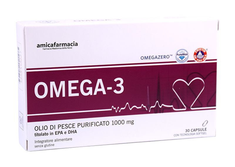 Amicafarmacia Omega-3 Olio di Pesce Purificato 1000mg 30 capsule-1