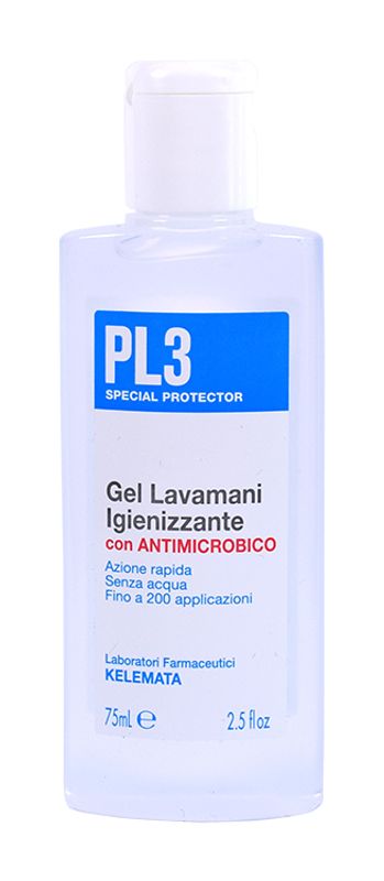 PL3 Gel Lavamani Igienizzante con antimicrobico 75ml-1