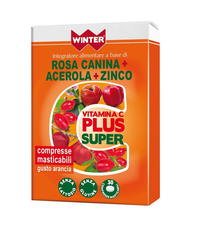 Winter Vitamina C Plus super rosa canina +acerola +zinco gusto arancia 30 compresse-1