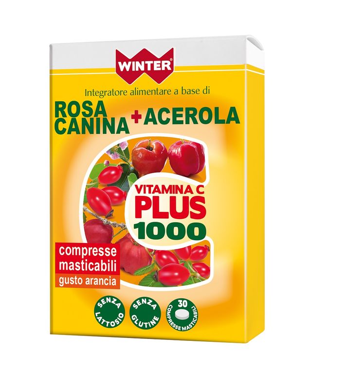 Winter Vitamina C Plus 1000 rosa canina +acerola gusto arancia 30 compresse-1