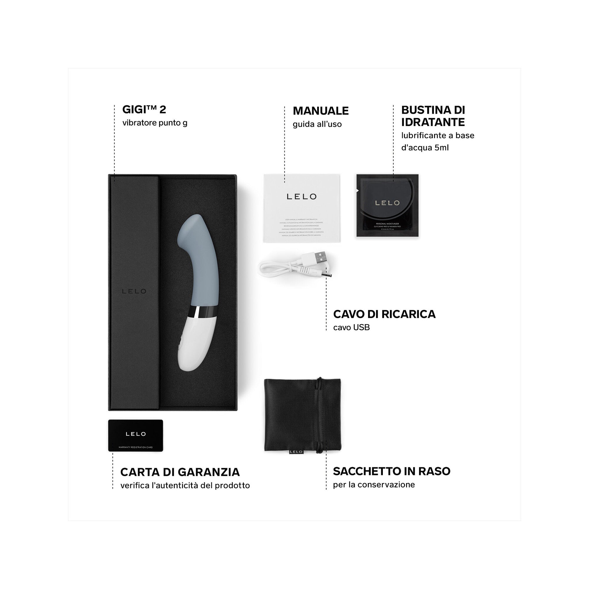 Lelo Gigi Massaggiatore Personale Donna Cool Gray-3