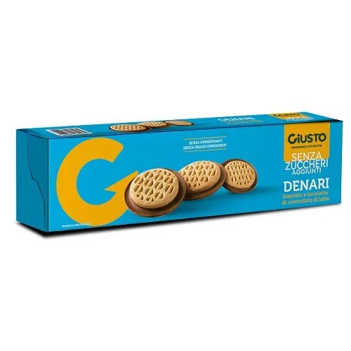 Giusto Biscotti Senza Zucchero Denari 120g-1